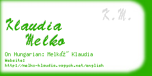 klaudia melko business card